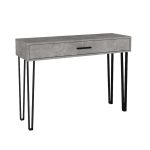 Κονσόλα Rochel Megapap χρώμα γκρι σκυροδέματος 120x35x89,8εκ. - Image 6