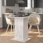 Τραπέζι Allos Megapap χρώμα λευκό εφέ μαρμάρου 75x75x77εκ. - Image 5