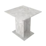 Τραπέζι Allos Megapap χρώμα λευκό εφέ μαρμάρου 75x75x77εκ. - Image 7