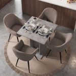 Τραπέζι Allos Megapap χρώμα γκρι σκυροδέματος 75x75x77εκ. - Image 2