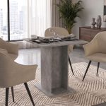 Τραπέζι Allos Megapap χρώμα γκρι σκυροδέματος 75x75x77εκ. - Image 3