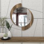 Καθρέπτης τοίχου Sevilla Μegapap χρώμα καρυδί 59,2x2,2x69εκ. - Image 2