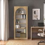Βιβλιοθήκη Voila Megapap χρώμα sepet oak 74x35x180εκ. - Image 5