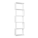 Βιβλιοθήκη Alvina Megapap χρώμα λευκό 45x19,6x158,8εκ. - Image 4
