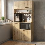 Έπιπλο κουζίνας Tuco 2 Megapap χρώμα sapphire oak 90x40x180εκ. - Image 6