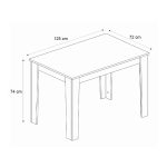 Τραπέζι Darlen Megapap χρώμα καρυδί 125x72x74εκ. - Image 6