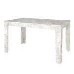 Τραπέζι Darlen Megapap χρώμα λευκό εφέ μαρμάρου 125x72x74εκ. - Image 6