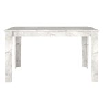Τραπέζι Darlen Megapap χρώμα λευκό εφέ μαρμάρου 125x72x74εκ. - Image 8