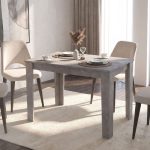 Τραπέζι Darlen Megapap χρώμα γκρι σκυροδέματος 125x72x74εκ.