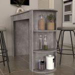 Τραπέζι μπαρ Vigne Megapap χρώμα γκρι σκυροδέματος 150x51,6x101,8εκ. - Image 4