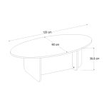 Τραπεζάκι σαλονιού Ravey Megapap χρώμα travertine 120x60x39,8εκ. - Image 11