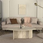Τραπεζάκι σαλονιού Ravey Megapap χρώμα travertine 120x60x39,8εκ. - Image 4