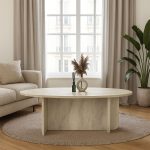 Τραπεζάκι σαλονιού Ravey Megapap χρώμα travertine 120x60x39,8εκ. - Image 6