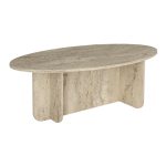 Τραπεζάκι σαλονιού Ravey Megapap χρώμα travertine 120x60x39,8εκ. - Image 8