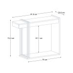 Κονσόλα Desca Megapap χρώμα travertine - sandstone - χρυσό 91,8x29,6x74,2εκ. - Image 8