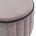Σκαμπώ Rose Megapap βελούδινο χρώμα γκρι 40x40x40εκ. - Image 3