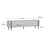 Έπιπλο τηλεόρασης Nexus Megapap χρώμα καρυδί 180x30x45,5εκ. - Image 8