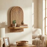 Ραφιέρα τοίχου Artwill Megapap Mdf χρώμα oak 26x13x35εκ. - Image 2