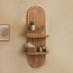 Ραφιέρα τοίχου Artwill Megapap Mdf χρώμα oak 26x13x70εκ. - Image 2