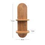 Ραφιέρα τοίχου Artwill Megapap Mdf χρώμα oak 26x13x70εκ. - Image 5