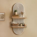 Ραφιέρα τοίχου Artwill Megapap Mdf χρώμα λευκό - oak 26x13x70εκ. - Image 2