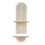 Ραφιέρα τοίχου Artwill Megapap Mdf χρώμα λευκό - oak 26x13x70εκ. - Image 4