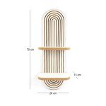 Ραφιέρα τοίχου Artwill Megapap Mdf χρώμα λευκό - oak 26x13x70εκ. - Image 5