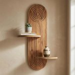 Ραφιέρα τοίχου Artwill Megapap Mdf χρώμα oak 46x13x70εκ.
