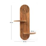 Ραφιέρα τοίχου Artwill Megapap Mdf χρώμα oak 46x13x70εκ. - Image 3