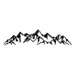 Διακοσμητικό τοίχου Mountain Megapap μεταλλικό χρώμα μαύρο 62x14εκ. - Image 4