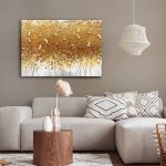 Πίνακας σε καμβά "Golden Birds" Megapap ψηφιακής εκτύπωσης 100x70x3εκ. - Image 2