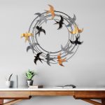 Διακοσμητικό τοίχου Spiral Flock Megapap μεταλλικό χρώμα μαύρο - bronze - ασημί 87x87εκ. - Image 2