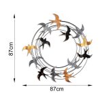 Διακοσμητικό τοίχου Spiral Flock Megapap μεταλλικό χρώμα μαύρο - bronze - ασημί 87x87εκ. - Image 6