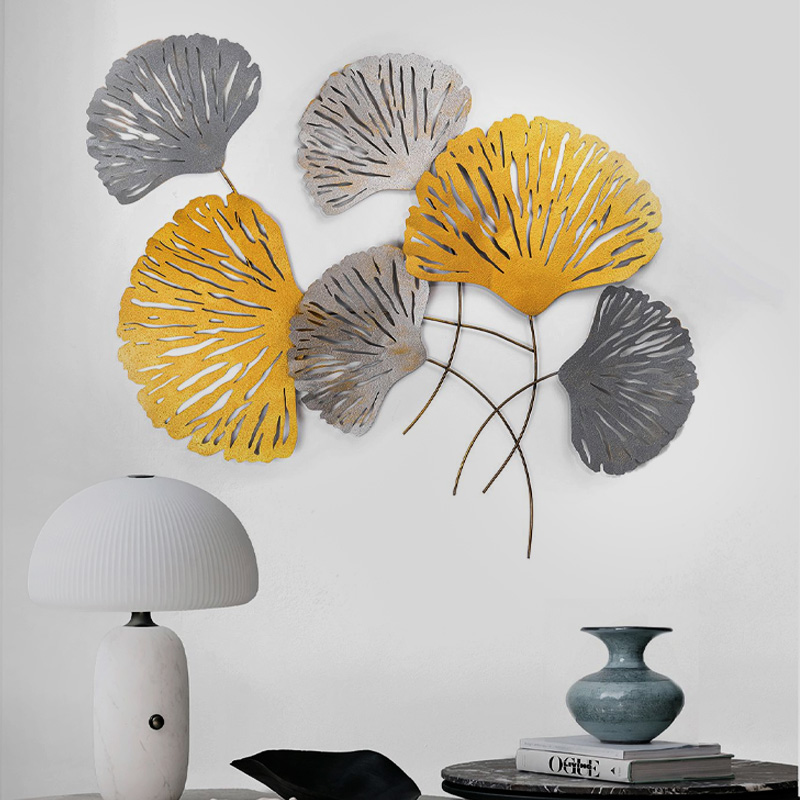 GP052-03071-0 Διακοσμητικό τοίχου Metal Flower Megapap μεταλλικό χρώμα bronze - ασημί 75x100εκ. - Image 1