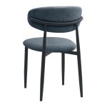 Καρέκλα τραπεζαρίας Viking Megapap ανθρακί ύφασμα - μεταλλικό μαύρο πόδι 46x53x80εκ. - Image 4