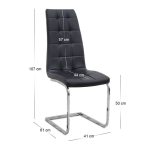 Σετ τραπεζαρία 5τμχ Darlen - Vela Megapap χρώμα καρυδί - μαύρο 125x72x74εκ. - Image 5