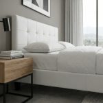 Κρεβάτι Sissy Megapap από τεχνόδερμα χρώμα λευκό 160x200εκ. - Image 3