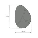 Καθρέπτης τοίχου Leon Megapap χρώμα γκρι 73x49x2,2εκ. - Image 3