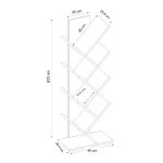 Βιβλιοθήκη Maxy Megapap χρώμα καρυδί 45x26,4x120εκ. - Image 2