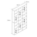 Βιβλιοθήκη Diamond Megapap χρώμα καρυδί 100x16,6x178εκ. - Image 2