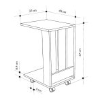 Τραπεζάκι βοηθητικό Edi Megapap χρώμα sapphire oak 37x45x60εκ. - Image 6