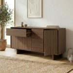 Μπουφές Capri Megapap χρώμα καρυδί milano 146x45x76,5εκ. - Image 3