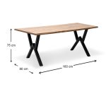 Τραπέζι Walter Megapap Mdf - μεταλλικό χρώμα ακακίας 160x80x75εκ. - Image 6