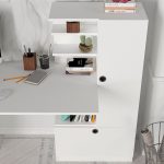 Γραφείο εργασίας Merino Megapap χρώμα λευκό 149,5x61,8x120εκ. - Image 5