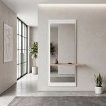Καθρέπτης τοίχου Piyar Μegapap χρώμα λευκό 60x14,6x150εκ. - Image 2