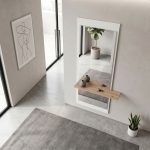 Καθρέπτης τοίχου Piyar Μegapap χρώμα λευκό 60x14,6x150εκ. - Image 3