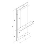 Καθρέπτης τοίχου Piyar Μegapap χρώμα λευκό 60x14,6x150εκ. - Image 6