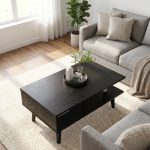 Τραπεζάκι σαλονιού Andros Megapap χρώμα sencron black 90x54x39,6εκ. - Image 5