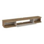 Έπιπλο τηλεόρασης επιτοίχιο Cross Megapap με LED χρώμα sepet oak - sandstone 150x29,6x19,2εκ. - Image 6
