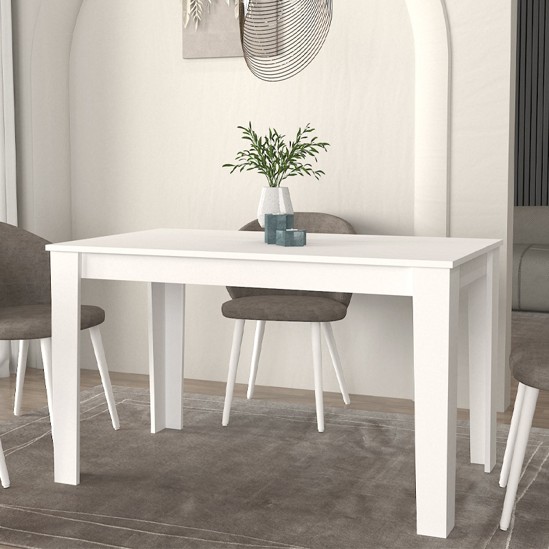 GP042-03552-0 Τραπέζι Darlen Megapap χρώμα λευκό 125x72x74εκ. - Image 1